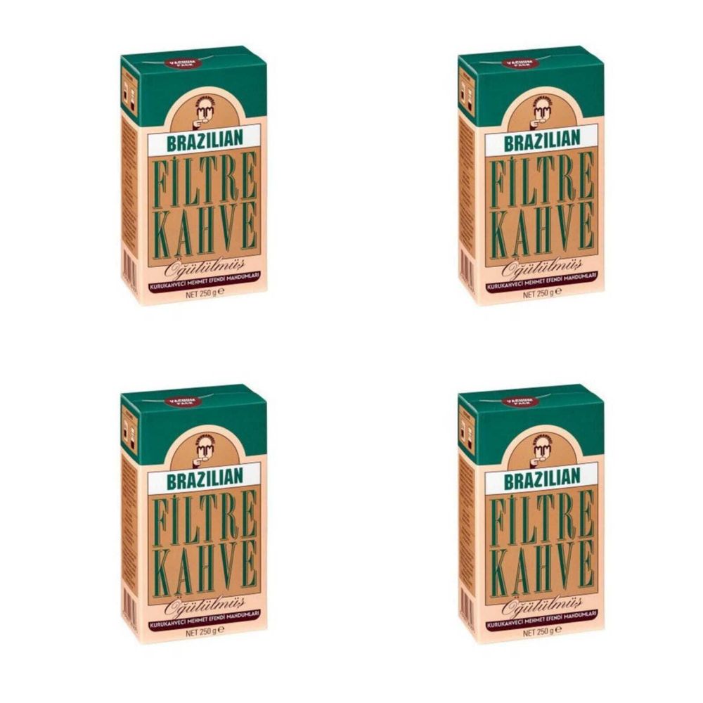 Кофе молотый Mehmet Efendi Brazilian Filtre 250 г 4 шт