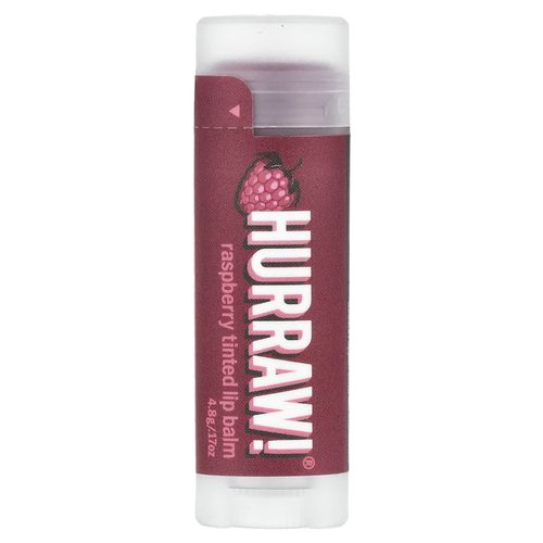 Hurraw! Balm, Тонирующий бальзам для губ, с малиной, 4,8 г (0,17 унции)