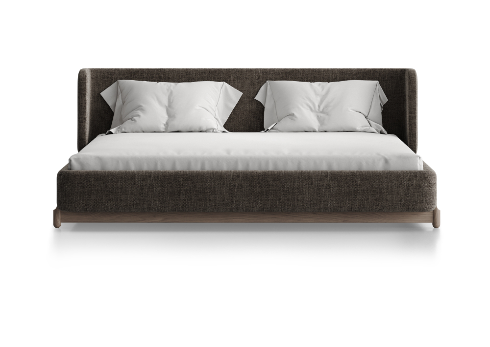 Кровать Basic спальное место 180*200 см (коричневый, рогожка)