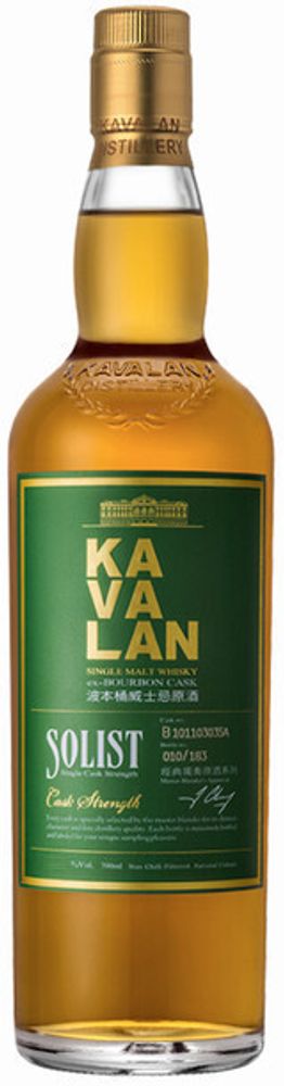 Виски Kavalan Solist Ex-Bourbon Cask, 0.7 л.