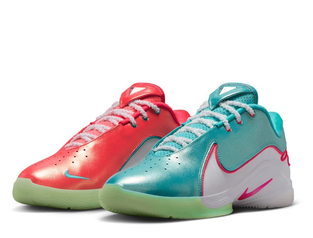 Баскетбольные кроссовки Nike LeBron XXII "Limelight" Solar Red/Dusty Cactus-White-Vapor Green