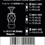 Набор Kraftform Kompakt магазин Stubby RA 1 WERA 05008883001