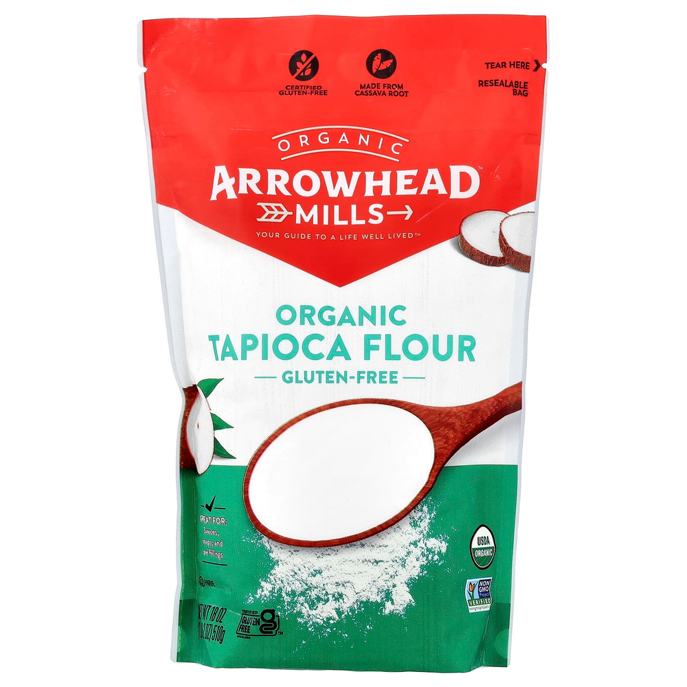 Arrowhead Mills, органическая мука из тапиоки, без глютена, 510 г (18 унций)