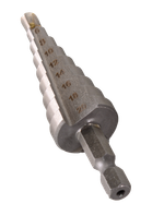 Сверло ступенчатое по металлу 4-6-8-10-12-14-16-18-20мм, P6M5, шестигранный хвостовик Вихрь