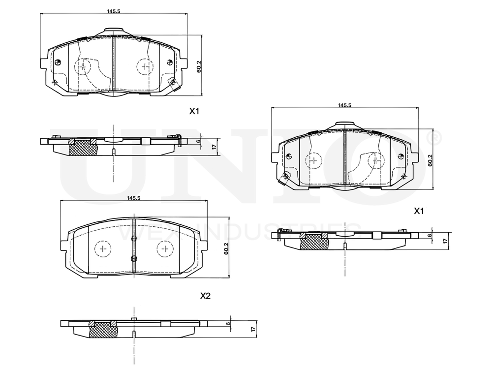 Колодки тормозные диск. передние UNIO BRP-20034