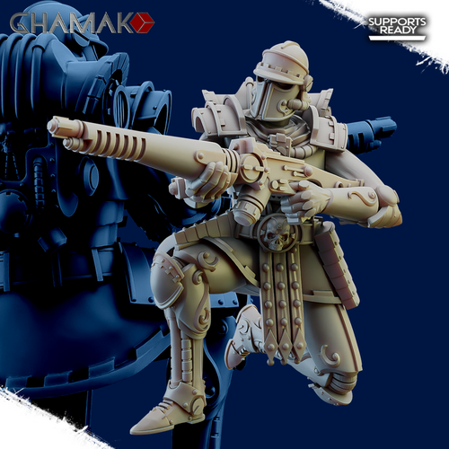 Adeptus Mechanicus Skitarii Vanguard Скитарий №6 с ружьём миниатюра для dnd, днд, pathfinder, фентези, Настольная игра, НРИ, Варгейм, РПГ