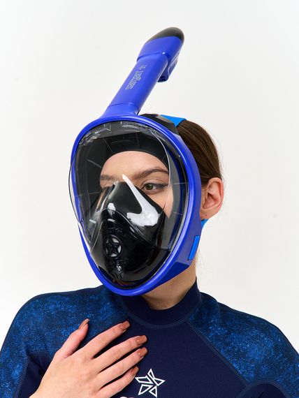 Маска полнолицевая Sargan Планета океан 2.0 синий/черный