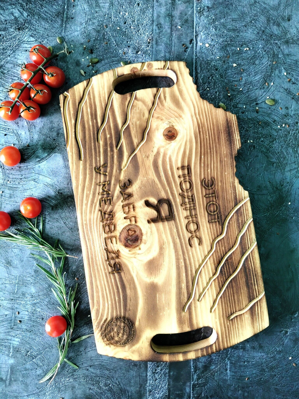 Доска деревянная для подачи сервировочная