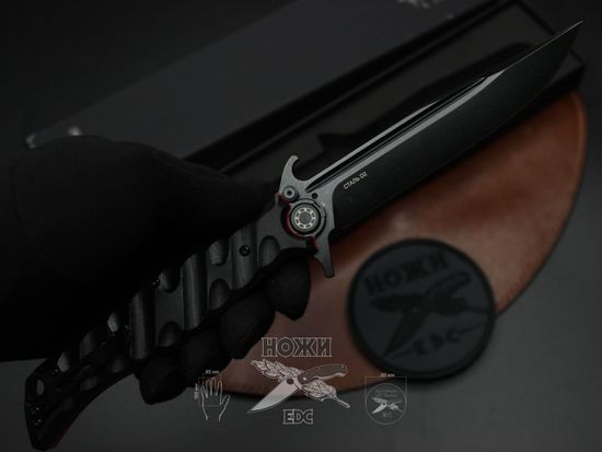 Складной нож НОКС Финка С Black 342-709406 c клинком из стали D2, рукоять G10