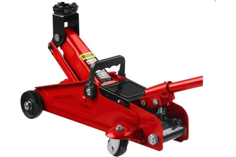 Подкатной домкрат STAYER R-22 Red force 2т, 125-320мм 43152-2