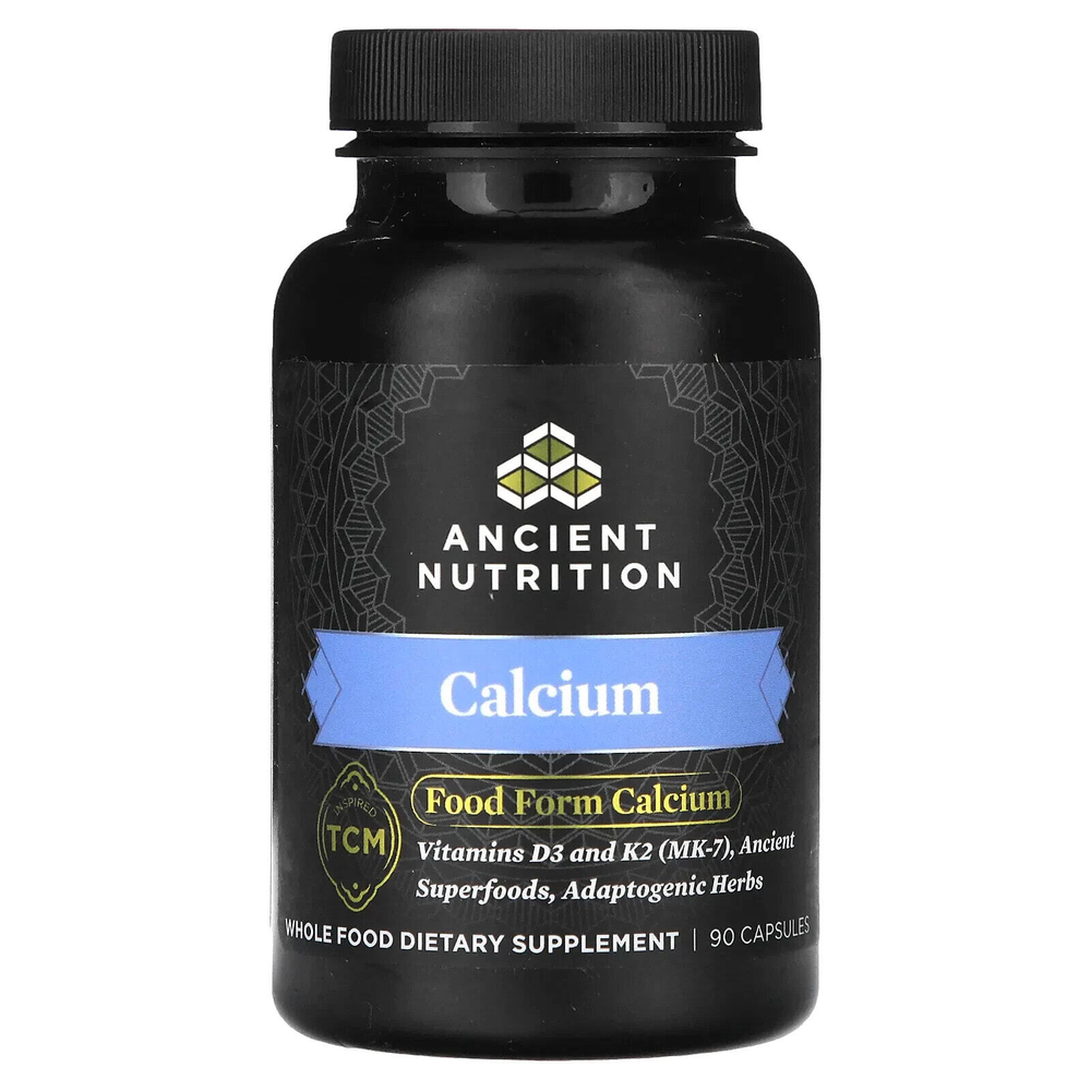 Dr. Axe / Ancient Nutrition, Кальций, 90 капсул