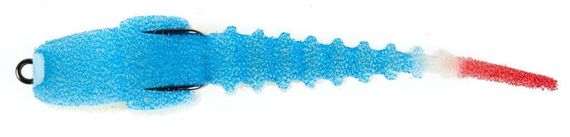 Приманка поролоновая 3D Ex WORM WBlue 10см под офсетный крючок № 1, 2, 4