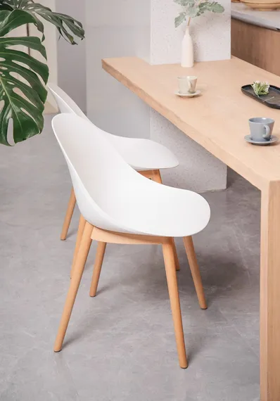 Стул Vid серый, с деревянными ножками