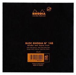 Блокнот Rhodia Basics 14,8х14,8 в клетку 80 гр черный (148209C) 5