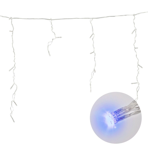 ULD-B1805-048/DTA BLUE IP20 Бахрома светодиодная, 1,8м. 48 светодиодов. Синий свет. Провод прозрачный. ТМ Uniel