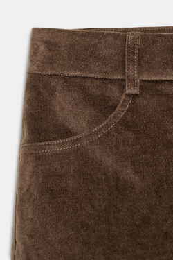 ZARА МИНИ-ШОРТЫ ИЗ ИСКУССТВЕННОЙ ЗАМШИ, КОРИЧНЕВЫЙ