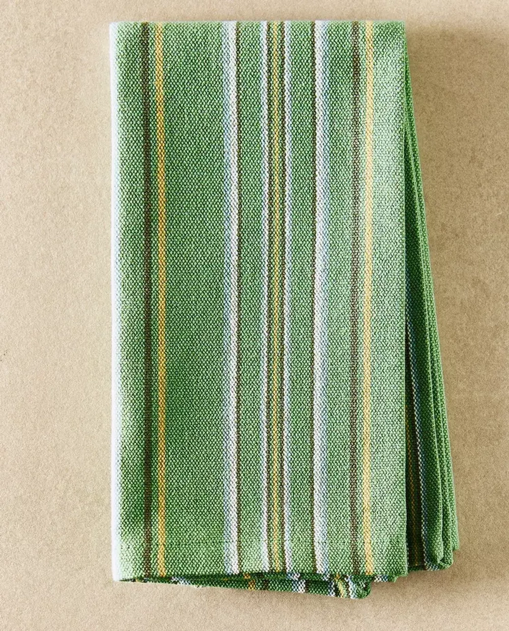 ZARA HOME НАБОР САЛФЕТОК ИЗ ХЛОПКА В РАЗНОЦВЕТНУЮ ПОЛОСКУ, ЗЕЛЕНЫЙ
