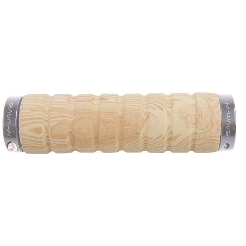 Грипсы M-WAVE полиуретановые под дерево анатомические 130 мм 2 фисксатора