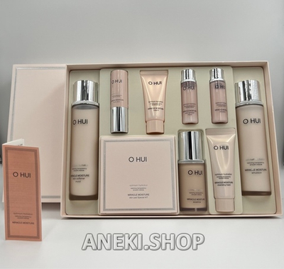 Набор для лица омолаживащий с керамидами MIRACLE MOISTURE ESSENTIAL SET 9P O HUI