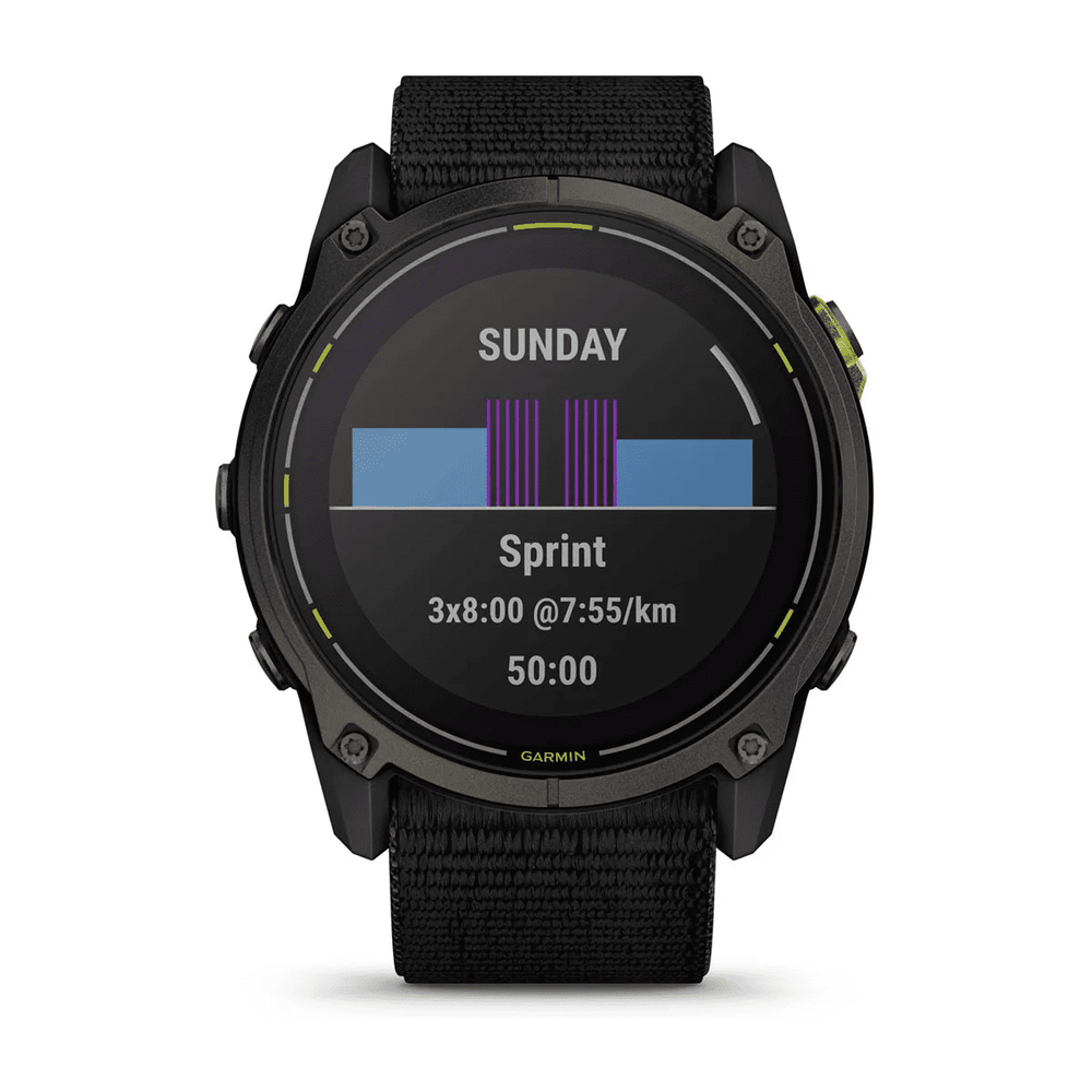 Часы Garmin Enduro 3 - 51 mm Solar Sapphire Carbon Gray DLC Titanium / Black UltraFit Nylon Strap