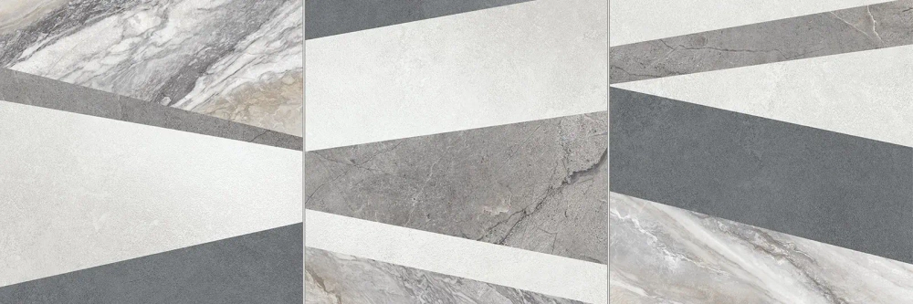 Настенная плитка Alma Ceramica TWU3090ATU27R Anturin 30x90 белая / серая матовая под бетон / под камень / абстракция