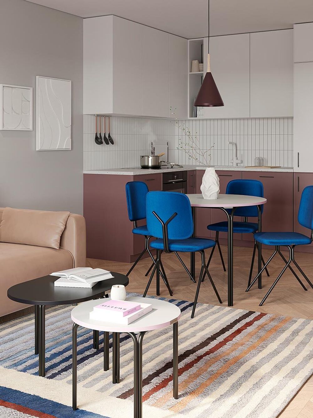 Панно декоративное с эффектом 3D Minimalism, с белой рамой, 40х40 см