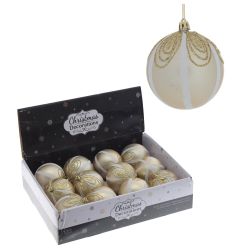 GAEM Набор из 12шт Украшение новогоднее "Шар", D 8 см, L35 W27 H8,5 см