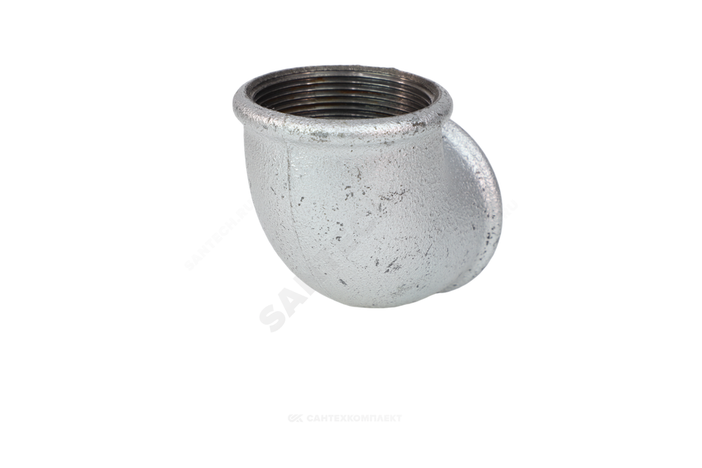 Угольник проходной чугун оц Ду 40 (1 1/2") ВР/ВР Fittex