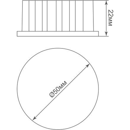 Donel, Светодиодный модуль 7Вт, MR16, 220-240В, 3000K, 600Лм, Ra>80, 38°, D50xH22мм, белый, Серия: D