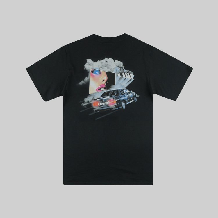 Футболка мужская HUF Triple Beam Dream артикул:TS01522 BLACK - купить в магазине Дайс