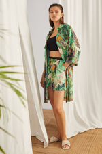 Летние поливискозные шорты (Размер: L) (Цвет: зеленый)