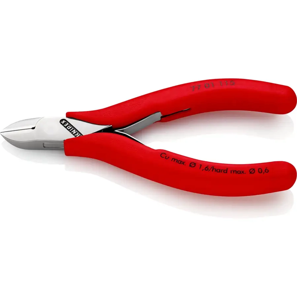 Кусачки боковые для электроники 115 мм Knipex 77 01 115