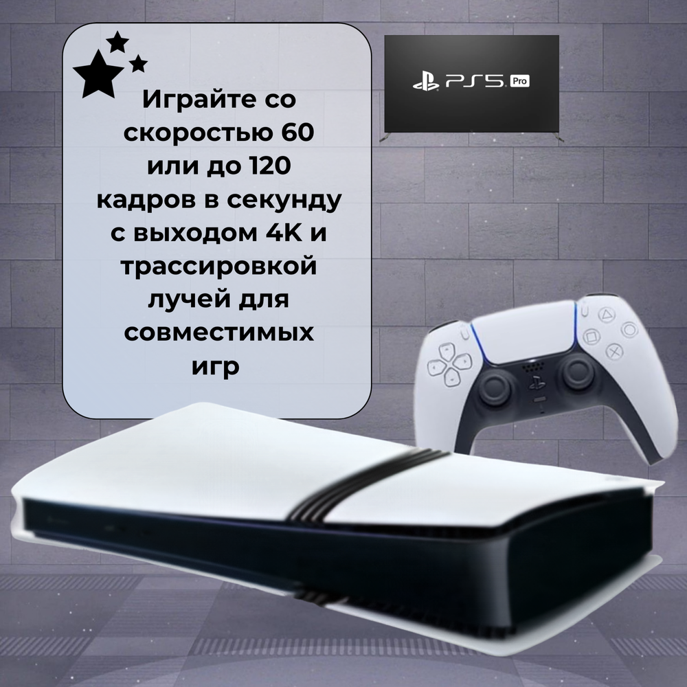 Игровая приставка PlayStation 5 PRO (PS5), CFI-7021, вилка российская