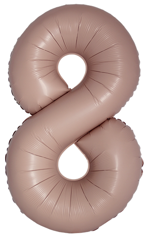 FM (40''/102 см) Цифра, 8 Slim, Винтажная роза, Матовый, 1 шт. в уп.