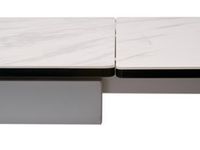 Стол прямоугольный BELLUNO 160 MARBLES KL-99 итальянская керамика/ белый каркас