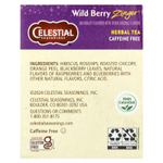 Celestial Seasonings, Травяной чай, Без кофеина, Лесная ягода Зингер, 20 чайных пакетиков, 1,7 унции (47 г)
