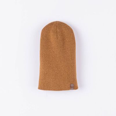 Two-ply cotton hat 3-18 months - Nut