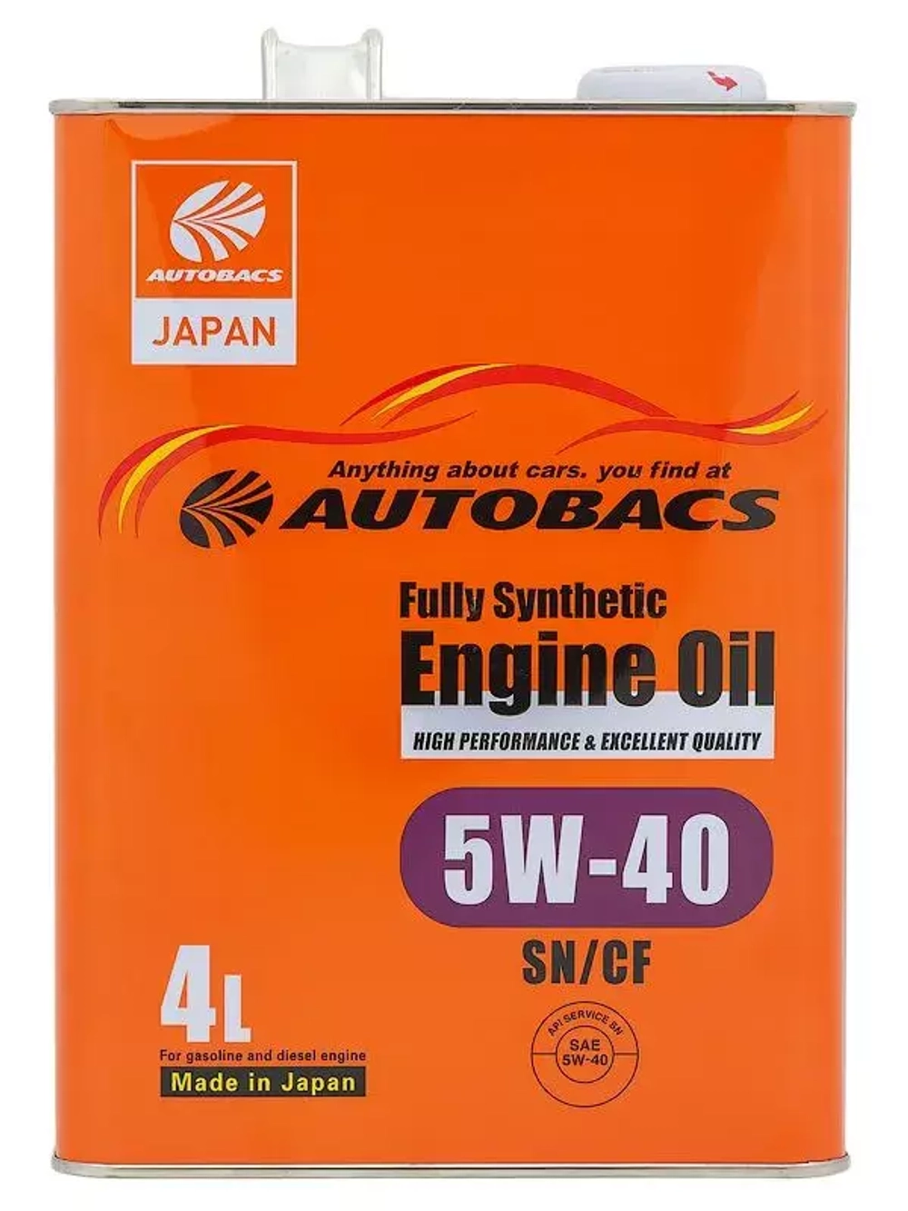 Масло моторное AUTOBACS  5W40 ENGINE OIL FS SN/CF GF-5 4л