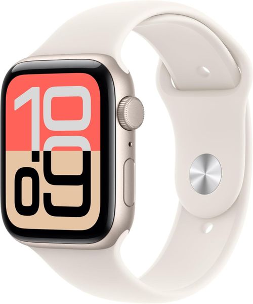 Умные часы Apple Watch SE 3 44 мм из алюминия цвета «сияющая звезда», спортивный ремешок «сияющая звезда» (M/L)