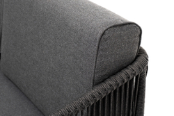 "Канны" модульная угловая лаунж-зона из роупа (веревки), цвет темно-серый