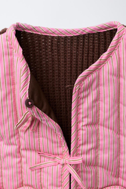 ZARA ЖИЛЕТ В ПОЛОСКУ, РОЗОВЫЙ