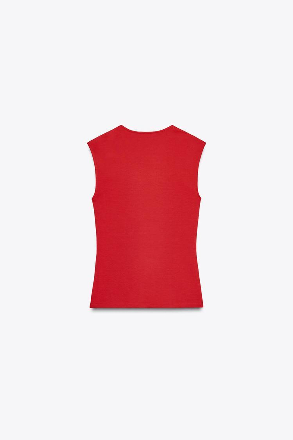 ZARA ТОП БЕЗ РУКАВОВ, КЛУБНИЧНЫЙ