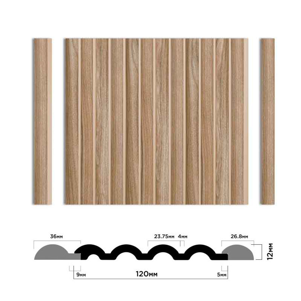Декоративная панель Hi Wood LV140 цвет BR496