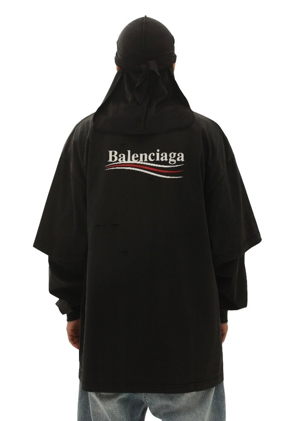Лонгслив Balenciaga Double Sleeve (Black)