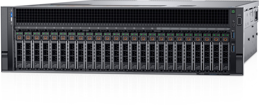Стоечный сервер - Dell PowerEdge R940 G14, 3U, 8x 2.5“, 2x Xeon[5215] 10 Cores, 16Gb, 210-AKWP