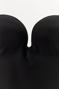 ZARA МИНИ-ПЛАТЬЕ ИЗ ПОЛИАМИДА С ЭФФЕКТОМ BODY SHAPE, ЧЕРНЫЙ