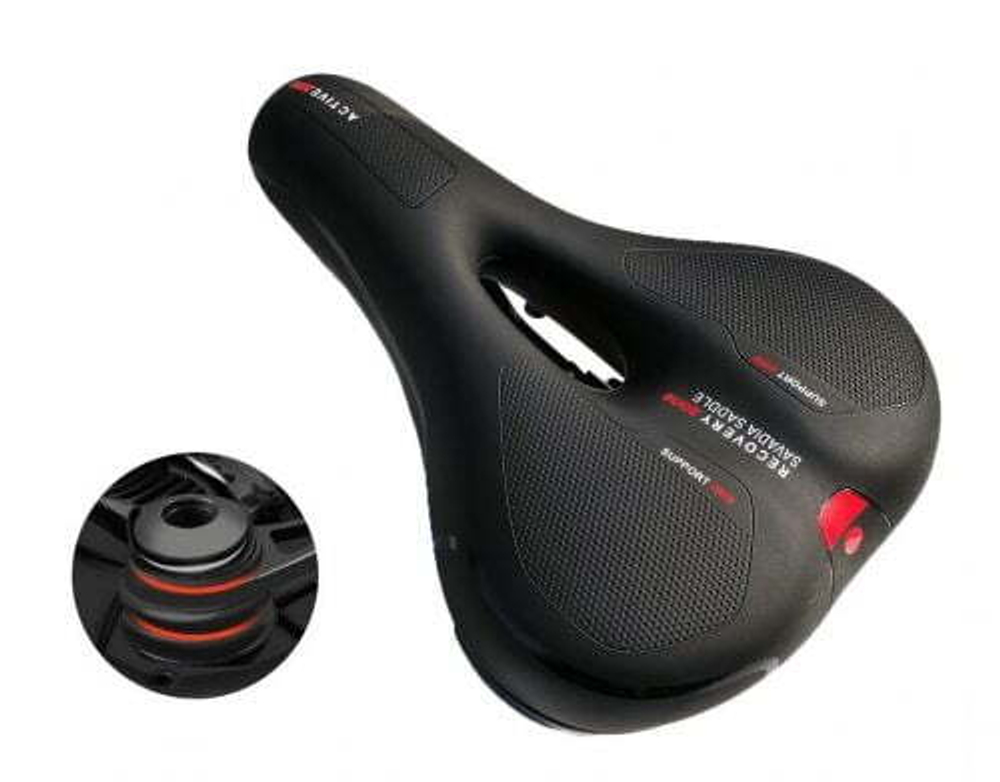 Седло комфорт "Wheel Ap", 255x190 мм, Memory foam SADDLE, Elastomer (черный, УТ00019527)