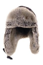 Шапка-ушанка (алова, серый шельф)