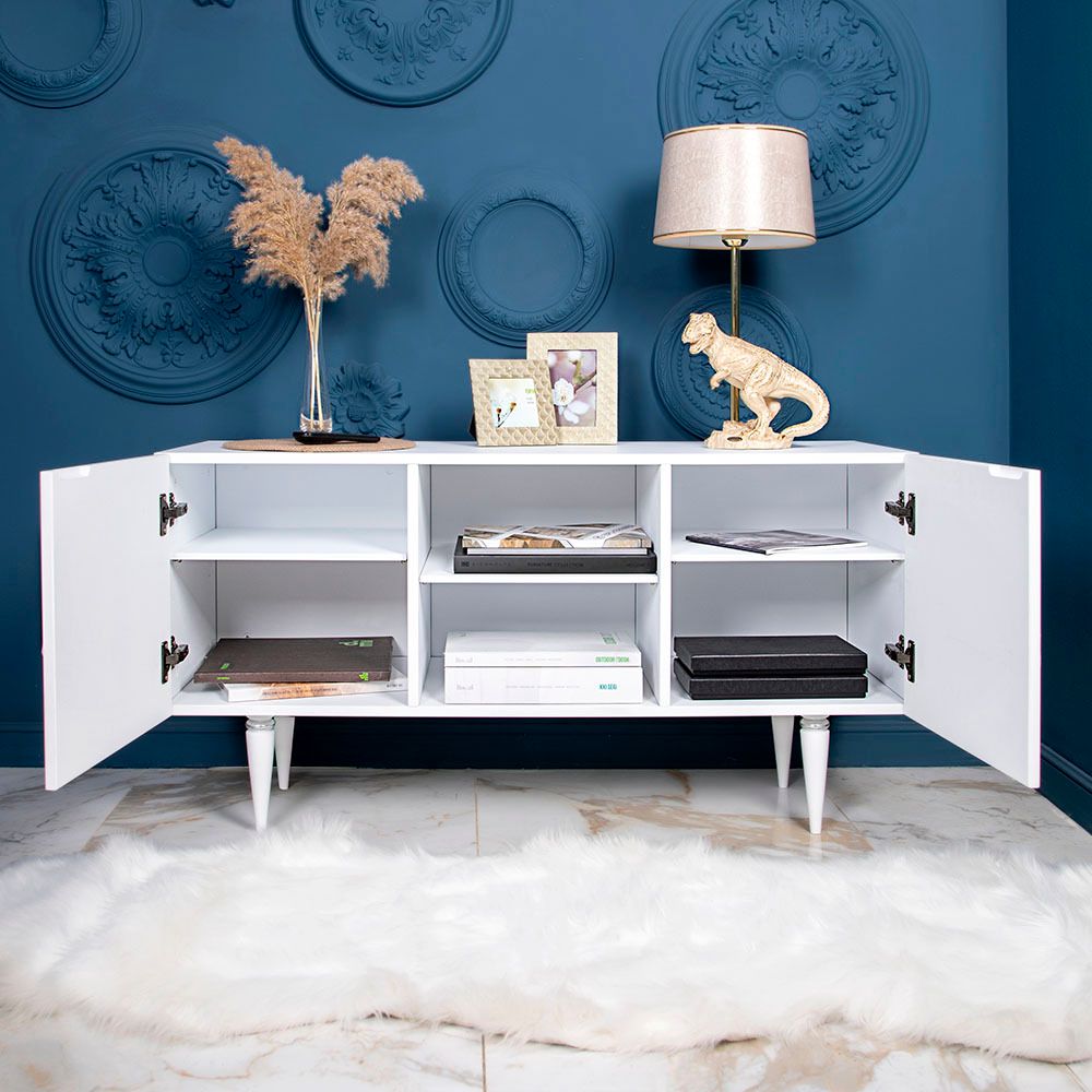 Тумба под ТВ Тропик 117см Классика Айс Сильвер