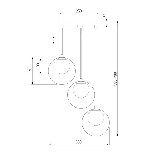50205/3 / подвесной светильник / хром